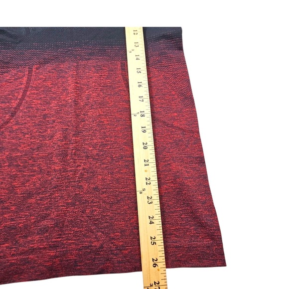 Lululemon Run Swiftly Tech Top Womens Red Ombre Short Sleeve Scoop Athletica Gym - Picture 7 of 7